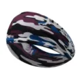 Fascia per capelli sportiva in seta di ghiaccio da uomo traspirante assorbi-sudore corsa fitness - Rosso Camuffamento Tigre
