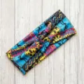 Fascia sportiva stampata retrò bohémien, fascia elastica annodata per yoga fitness e corsa. - modello 3