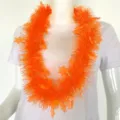 Oranger Lametta Stern Girlande Halskette für Party Feier und festliche Event Dekoration. - Hals Girlande / Neon Orange