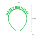 Grüner Happy Birthday LED Haarreif Leuchtender Party Haarschmuck Neon Kopfbedeckung 14cm Größe - Fluoreszierend Grün Happy Birthday Stirnband