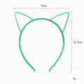 Grüner leuchtender Katzenohren Haarreif für Party Kostüm Halloween Deko Haarreif 14cm - Fluoreszierend Grün Katzenohr Stirnband