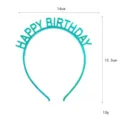 Grüner Kunststoff Geburtstag Party Haarreif mit Happy Birthday Text, leicht und stilvoll. - Fluoreszierend Seeblau Happy Birthday Stirnband