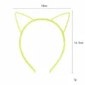 Fluoreszierender Katzenohren Haarreif Neon Haarschmuck Party Leuchtender Haarreif 14cm - Fluoreszierend Gelb Katzenohr Stirnband