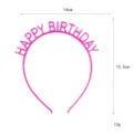 Rosa Kunststoff Geburtstag Party Haarreif mit Happy Birthday Schrift, 14x15.5cm Variante. - Fluoreszierend Rosenrot Happy Birthday Stirnband