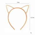 Fluoreszierender Katzenohren Haarreif Neon Haarschmuck Party Halloween Kostüm 1Stk - Fluoreszierend Orange Katzenohr Stirnband