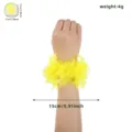 Gelbes Stern Lametta Armband fuer Party Nachtclub Festival Neon Handgelenk Dekoration. - Handgelenk-Corsage / Fluoreszierendes Gelb
