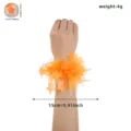 Oranger Stern Lametta Armband Party Handgelenk Deko leuchtend Neon Festzubehör 4g leicht - Handgelenk-Corsage / Neon Orange