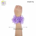 Lila Lametta Stern Handgelenk Armband fuer Party Dekoration und leuchtendes Neon Accessoire. - Handgelenk-Corsage / Fluoreszierendes Lila