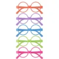 Bunte runde Brillenfassung Set für Party Dekoration Neon Requisiten 5 Stück Packung - Leuchtender Runder Rahmen / 5 Stück