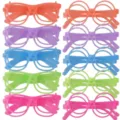Bunte Neon Party Brille Set leuchtende Shutter Brillen für Nachtclub Rave Fotorequisiten - Leuchtend Gemischter Stil / 20er Set