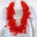 Rote Lametta Stern Girlande Kette fuer festliche Party und Feiertag Dekoration Variante - Hals Girlande / Neon Rot