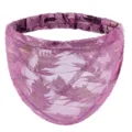 Fascia per capelli larga in pizzo viola da donna, elegante copricapo estivo chic. - Viola