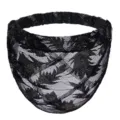 Fascia per capelli in pizzo nero con glitter dorati, elegante copricapo minimalista. - Nero