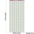 Pink and green witch tinsel curtain for birthday party background decoration and photo backdrop - Green Witch Hat & Pink Crown Curtain / 100cmx200cm