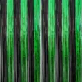 Green and black metallic foil fringe curtain decoration for Halloween party background. - 1m*2m / Bright Black + Green