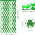 Rideau Guirlande Saint Patrick Tenture Frange Trefle Vert Decoration Fete Interieure - Rideaux de franges scintillantes trèfle vert / 1x2m / Vert