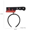 Serre-tête Halloween couteau sanglant accessoire cheveux fête costume effrayant déco - Style Couperet Ensanglanté