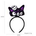 Serre-tete Halloween Tete de Mort Fete Costume Accessoire Cheveux Effrayant 28x16cm 21.5g - Style visage de chat BOO