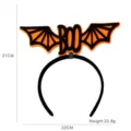 Serre-tête chauve-souris Halloween noir orange fantôme fête accessoire cheveux déco - Style ailes de chauve-souris BOO