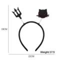 Serre-tête Halloween trident chat diable fête drôle vacances décoration accessoire 1pc - Style baguette de démon et chat noir