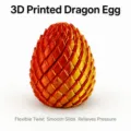 3D printed dragon egg toy, stress relief shifting puzzle toy, smooth red and gold design. - Small (5.7cm) / Sunset Red Gold