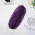 Esponja de baño de red africana, exfoliante corporal de malla larga para una limpieza profunda. - Toalla exfoliante de malla morado oscuro