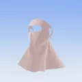 Ice silk sun protection face mask with neck cover breathable UV blocking variant detail piece item - Pink