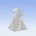 Ice silk sun protection face mask with neck shield and breathable holes for outdoor sports. - Silver Gray
