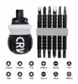 Stubby ratchet screwdriver set with multi-function bits for home repair and precision work. - 13-In-1 (OPP Bag)