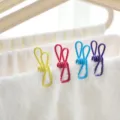 Colorful metal clothes clips with plastic coating, non-slip towel utility clips - Single Clip