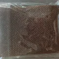 Esponja de baño exfoliante de red africana marrón, estropajo texturizado en embalaje transparente - Tela de velcro 30*80, café oscuro
