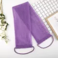 Éponge de douche africaine violette pour exfoliation, longue sangle de gommage en filet. - Avec Cordes Serviette de Bain / Violet