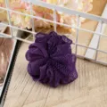 Esponja de baño de nailon morada, puf de ducha exfoliante suave para el baño diario. - Esponja de baño morada