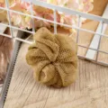 Esponja de ducha de nylon beige flor de bano exfoliante corporal para bano diario - Esponja de baño caqui