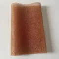 Esponja de baño de red de nylon exfoliante corporal para la limpieza de la ducha diaria. - Tela de bucle 20*65cm marrón