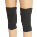 German velvet pocket knee pads for warmth, winter joint protection sleeves for men and women. - One Size / Black