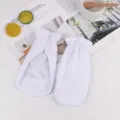 White summer sun protection gloves, UV blocking fingerless design for outdoor driving cycling. - White