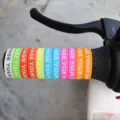 Colorful Silicone Bicycle Handlebar Grip Rings 30mm Non-Slip Rubber Protective Bands Set - 12 Pieces/Pack / Colorful