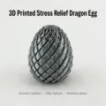 Jouet anti-stress œuf de dragon imprimé en 3D, jouet articulé flexible pour adultes et enfants. - Argent Mécanique