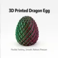 Jouet anti-stress œuf de dragon imprimé en 3D, jouet sensoriel articulé dégradé de couleur. - Tricolore Scintillant