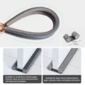 Grey door draft stopper acoustic soundproof weather stripping under door seal strip 93cm - Gray