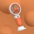 Mini ventilatore portatile a mano, design carota arancione, ventilatore da tavolo USB. - Arancione [Carota - Modello ricaricabile]