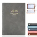 2026 A5 Agenda Settimanale e Mensile Taccuino, Copertina Rigida Planner, Grigio - Grigio / versione inglese 2026