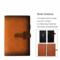 A6 Vintage Brown PU Leather Loose-Leaf Notebook Diary Planner with Snap Button - A6 / Loose-Leaf Leather Buckle / Brown