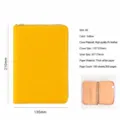 A6 PU leather zipper binder notebook refillable personal planner organizer yellow 210mm - A6 / Yellow