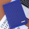 Blue PU leather A5 zipper folder notebook, professional business loose-leaf notepad variant. - Zipper Loose-Leaf Notebook / A5 / Woven Blue