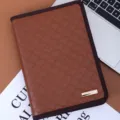 Brown Quilted PU Leather A5 Zipper Notebook Binder Business Meeting Record Planner Cover - Zipper Loose-Leaf Notebook / A5 / Woven Brown