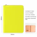 A5 neon gruener Reissverschluss Notizbuch Planer mit PU Leder Einband und nachfuellbaren Seiten. - A5 / Grün