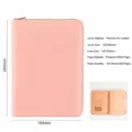 Rosa A5 Ringband Notizbuch mit Reißverschluss, hochwertiger PU Leder Einband und Kalender. - A5 / Rosa