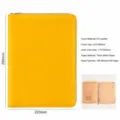 Macaron B5 Ringbuch mit Reissverschluss PU Leder Notizbuch Geschaeftsplaner Nachfuellbar - B5 / Gelb